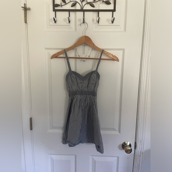 Y2K Abercrombie Stripe Cotton Tunic Sundress - Picture 3 of 10